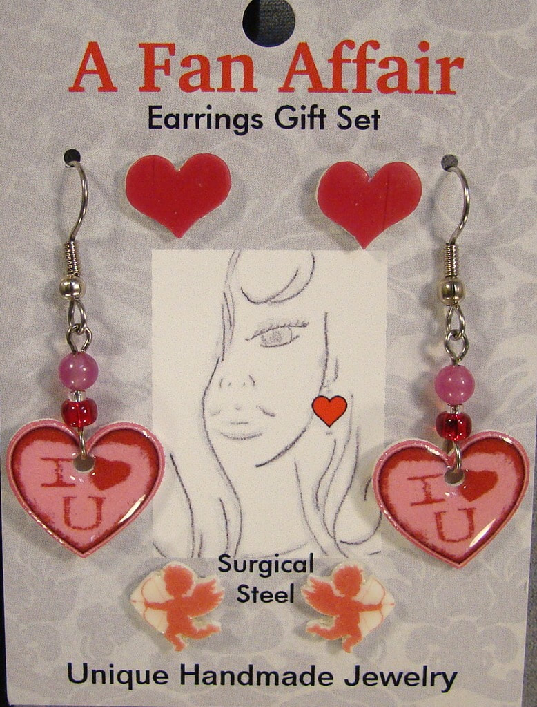 Heart earrings Acrylic earrings Valentines earrings